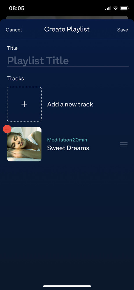 Breethe Create playlist screenshot