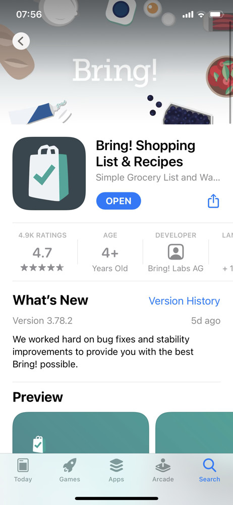 Bring App store listing screenshot