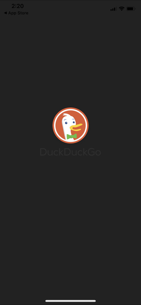 DuckDuckGo Splash screen screenshot