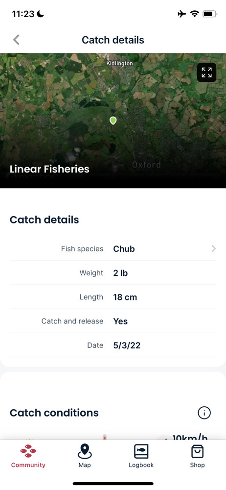 Fishbrain Post details screenshot