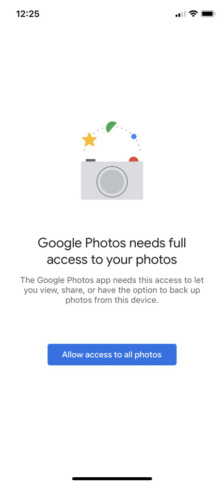 Google Photos Enable access to photos screenshot