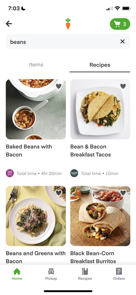Instacart Recipes screenshot