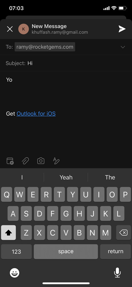 Microsoft Outlook Compose screenshot