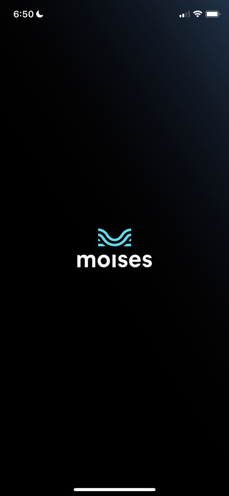 Moises Splash screen screenshot