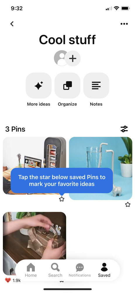 Pinterest Board screenshot