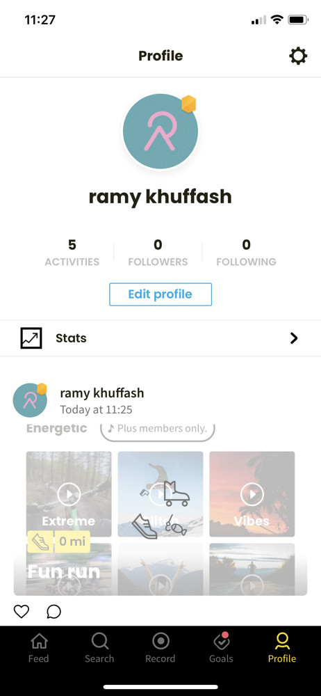 Relive Profile screenshot