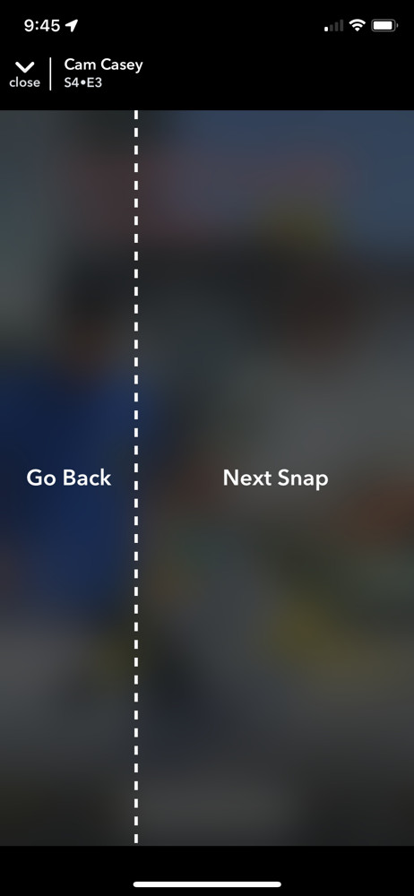 Snapchat Guide overlay screenshot