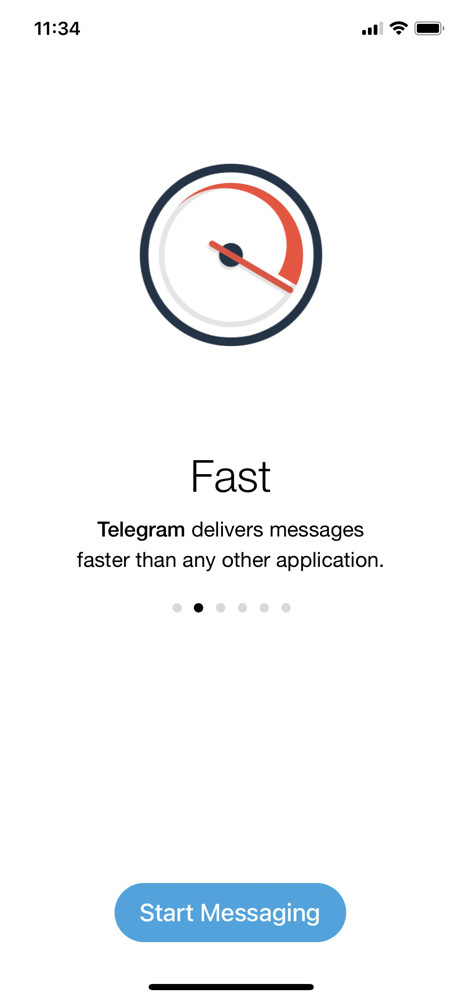Telegram Welcome slides screenshot