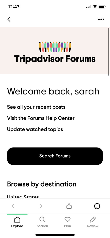 Tripadvisor Forums screenshot
