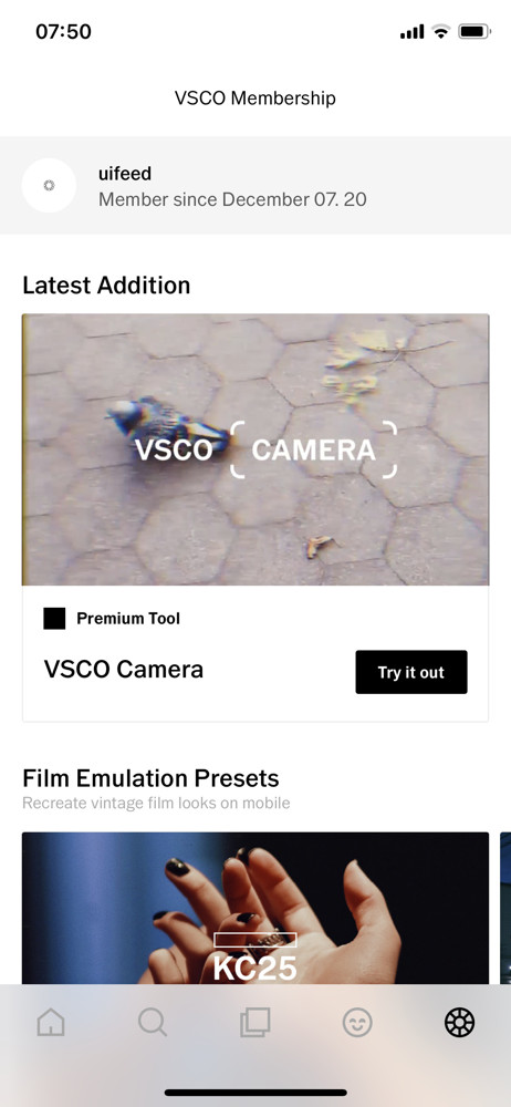 VSCO Membership screenshot