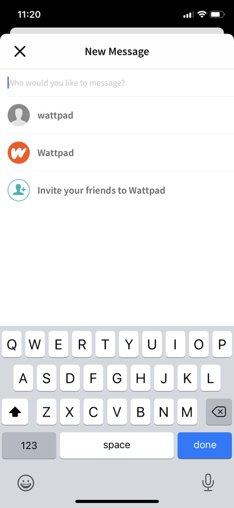 Wattpad New message screenshot